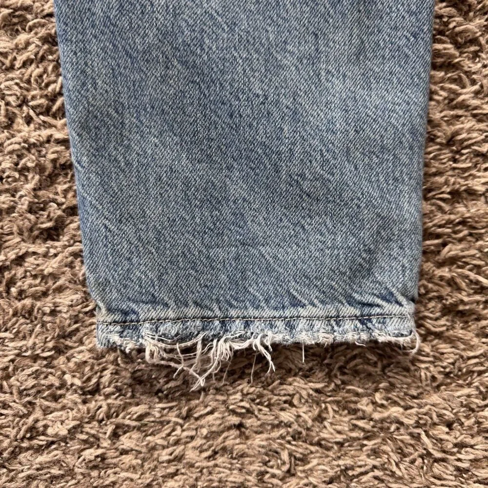 Free People We The Free Fast Times High Rise Mom Jeans 28 Distressed Button Fly